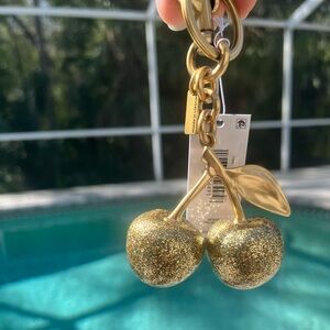 Coach Gold Cherry Charm